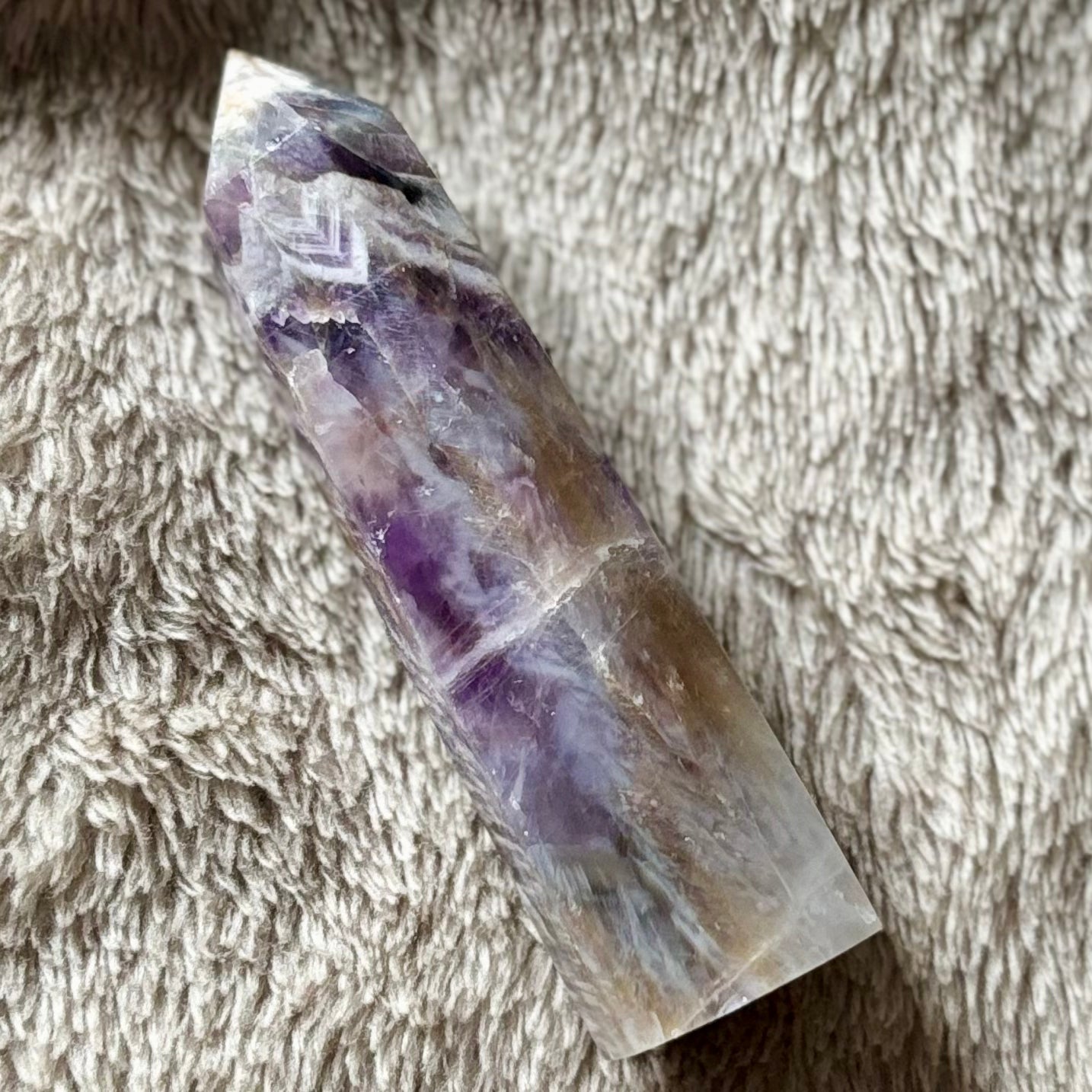 Amethyst lace agate tower Crystal - Witch, Pagan, Witchcraft, Altar, Spiritual