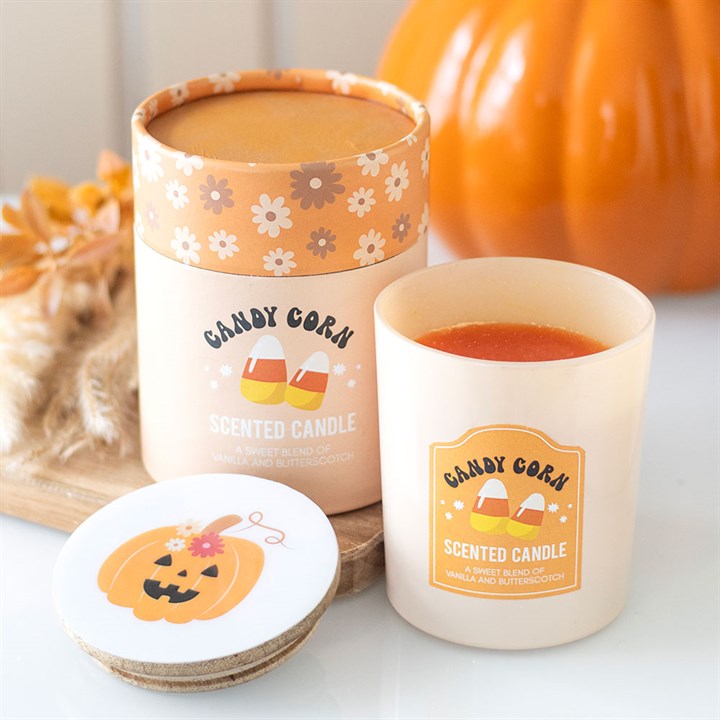 Candy Corn Vanilla and Butterscotch Candle N/A