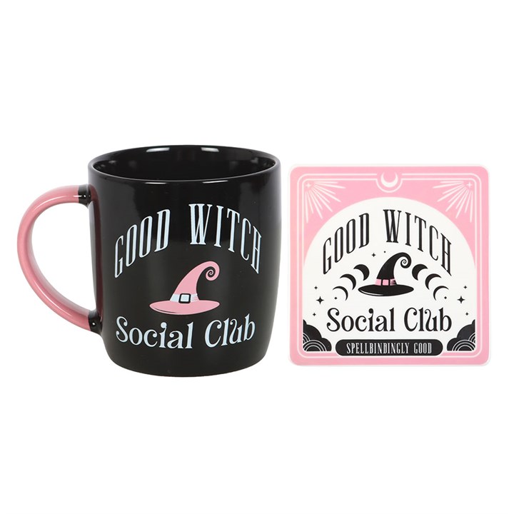 Good Witch Social Club Mug and Coaster Set N/A