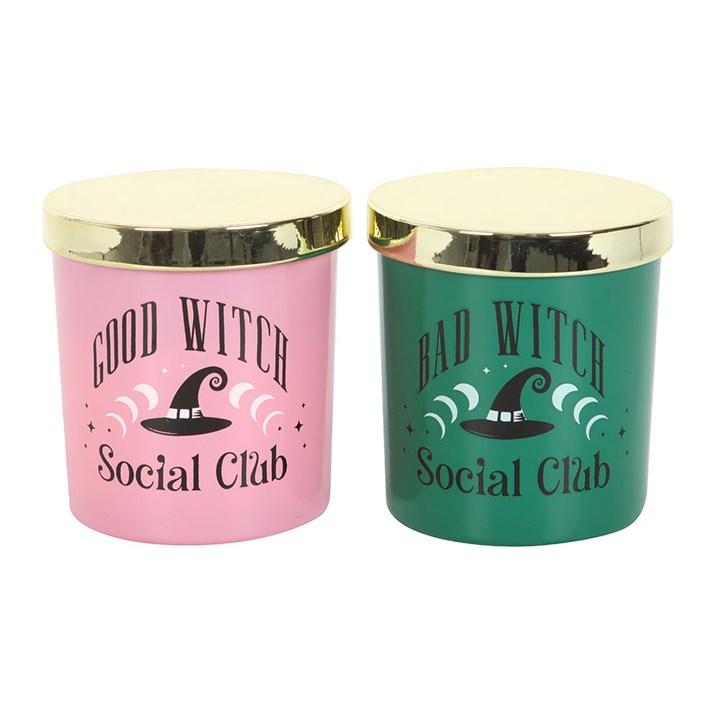 Set of 2 Good Witch and Bad Witch Scented Candles N/A
