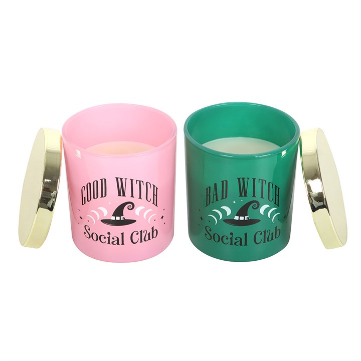 Set of 2 Good Witch and Bad Witch Scented Candles N/A