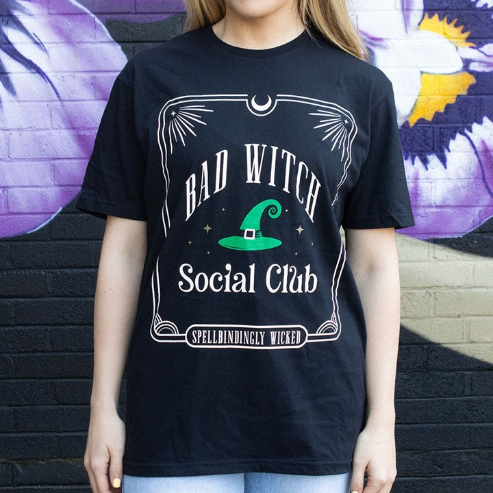 Green Bad Witch Social Club Unisex T-shirt Size XXL N/A