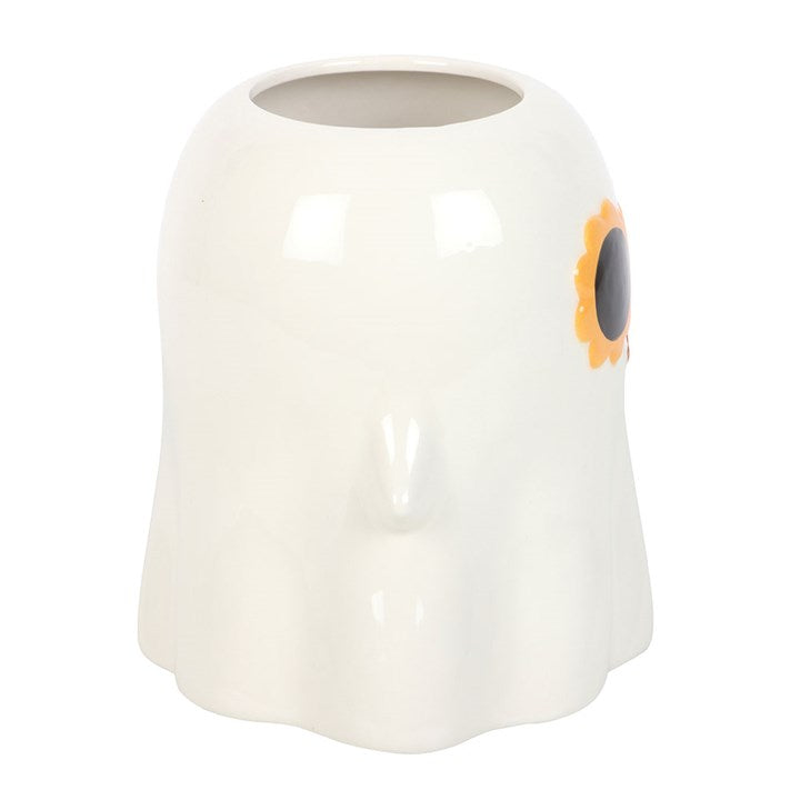 Groovy Ghost Vase Side White Orange