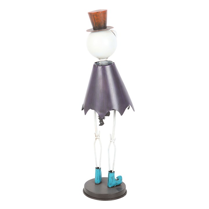 Metal Skeleton Ornament with Top Hat N/A