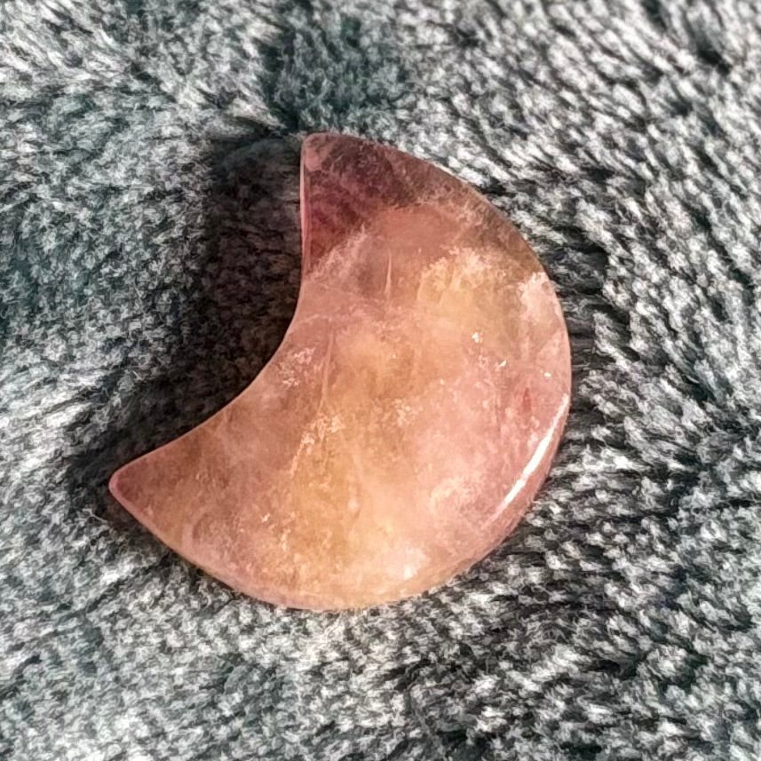 Fluorite moon Crystal - Witch, Pagan, Witchcraft, Spiritual