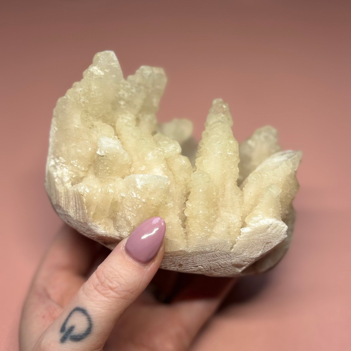 Raw Calcite Cluster Crystal - Witch, Pagan, Witchcraft, Spiritual