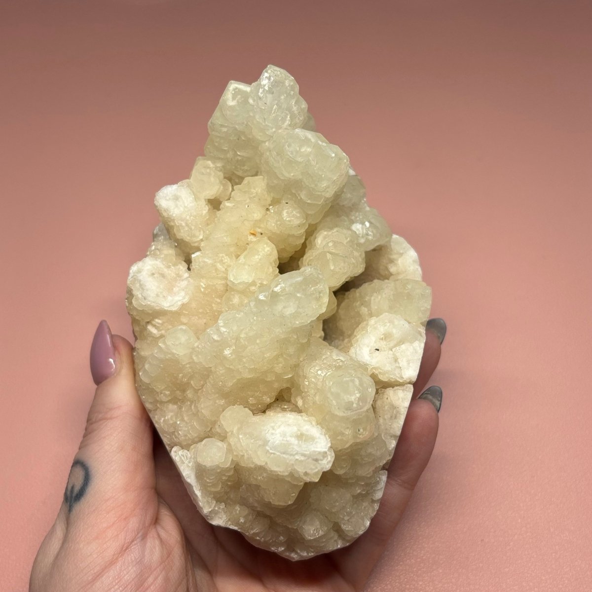 Raw Calcite Cluster Crystal - Witch, Pagan, Witchcraft, Spiritual
