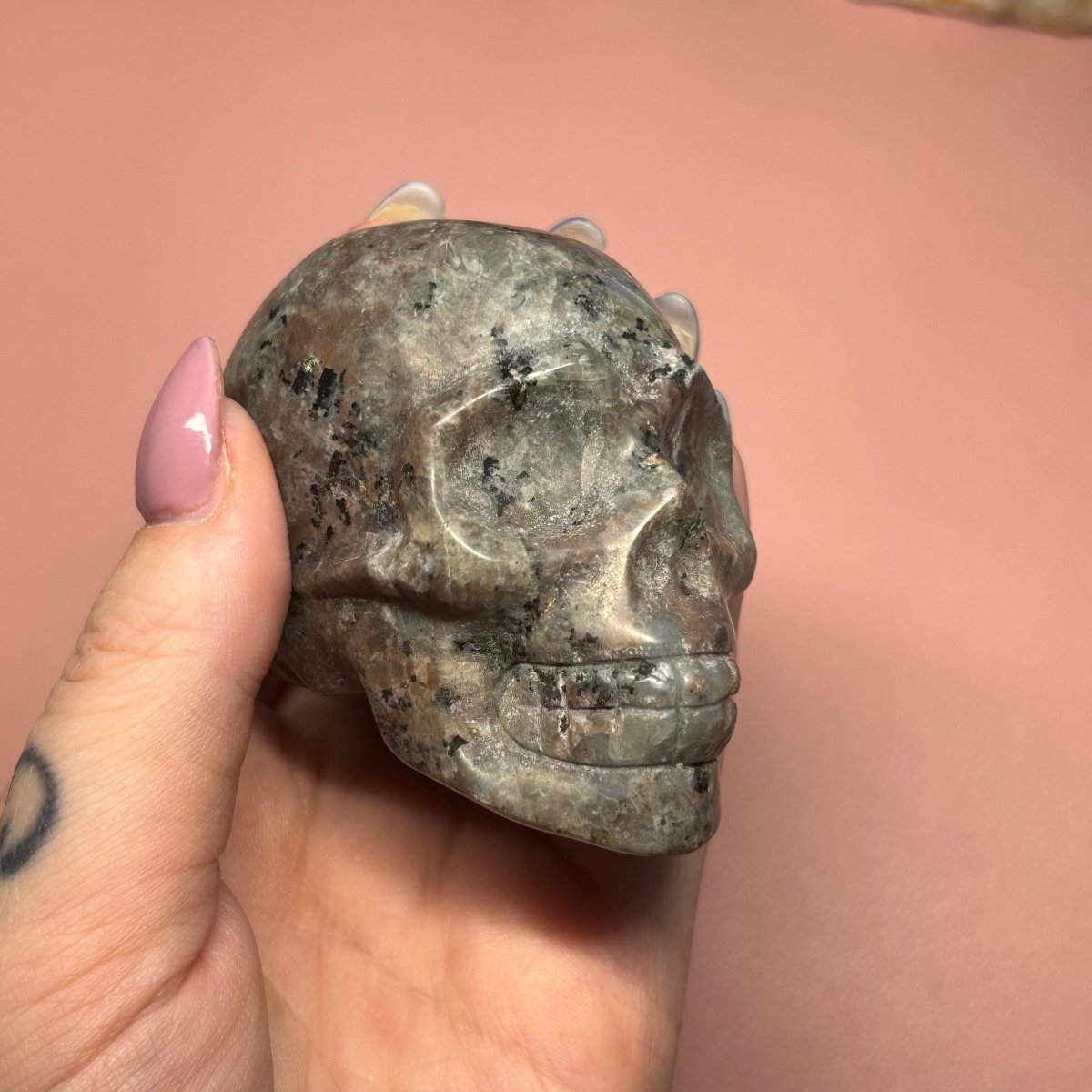 Fire Stone Skull Crystal - Witch, Pagan, Witchcraft, Spiritual