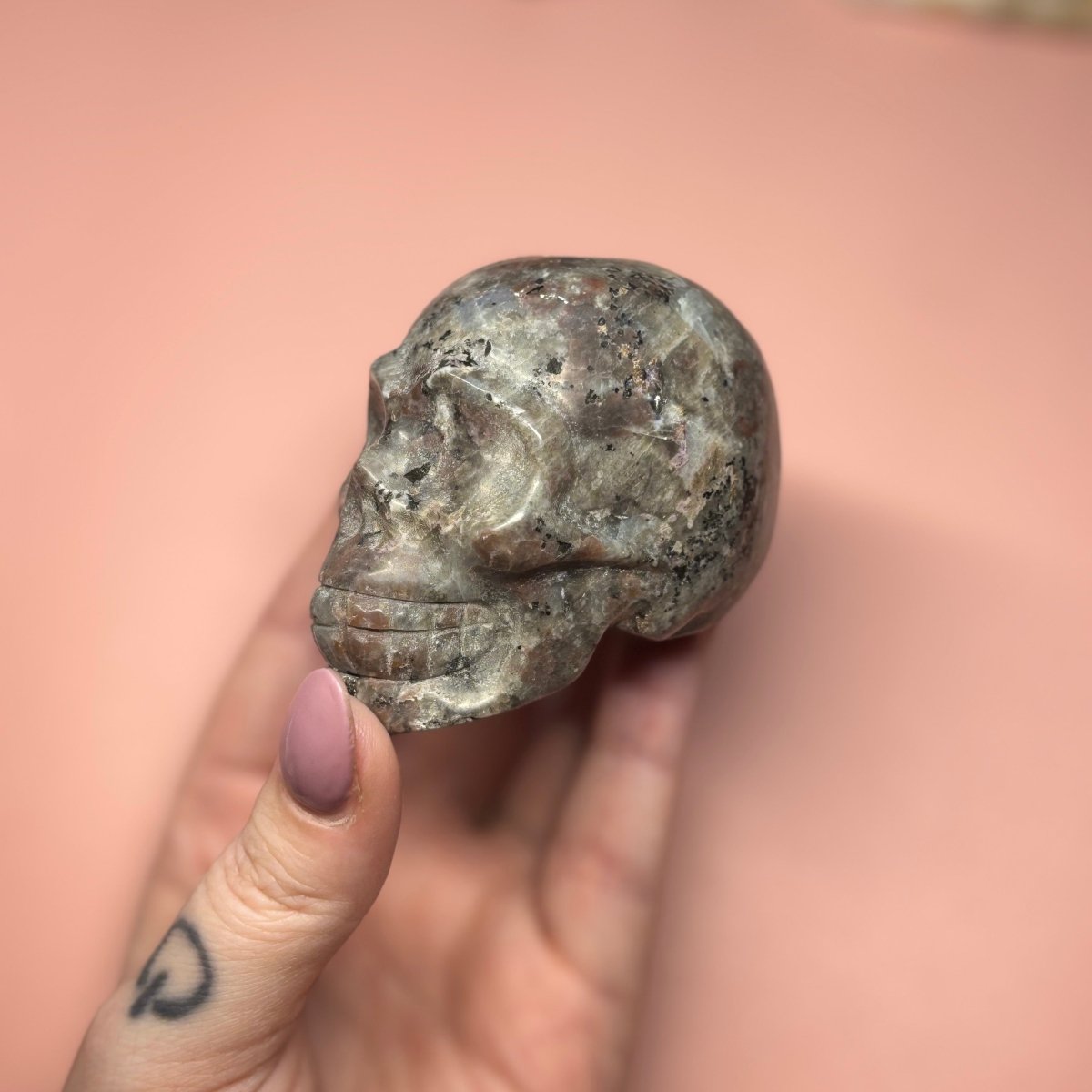 Fire Stone Skull Crystal - Witch, Pagan, Witchcraft, Spiritual