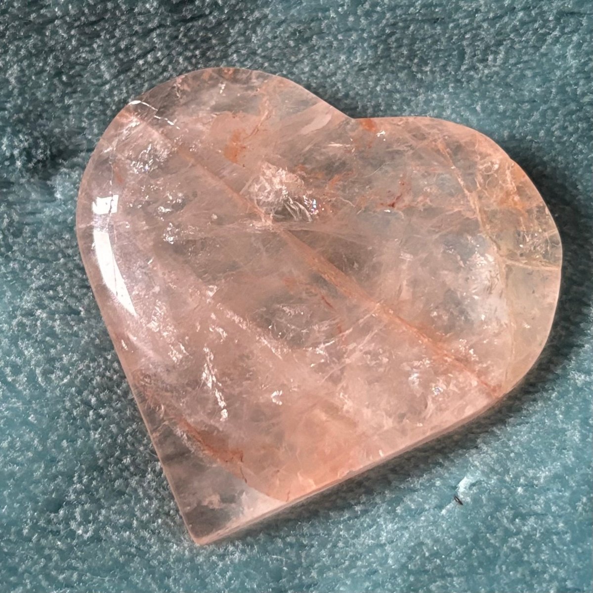 Fire Quartz Heart Crystal - Witch, Pagan, Witchcraft, Spiritual