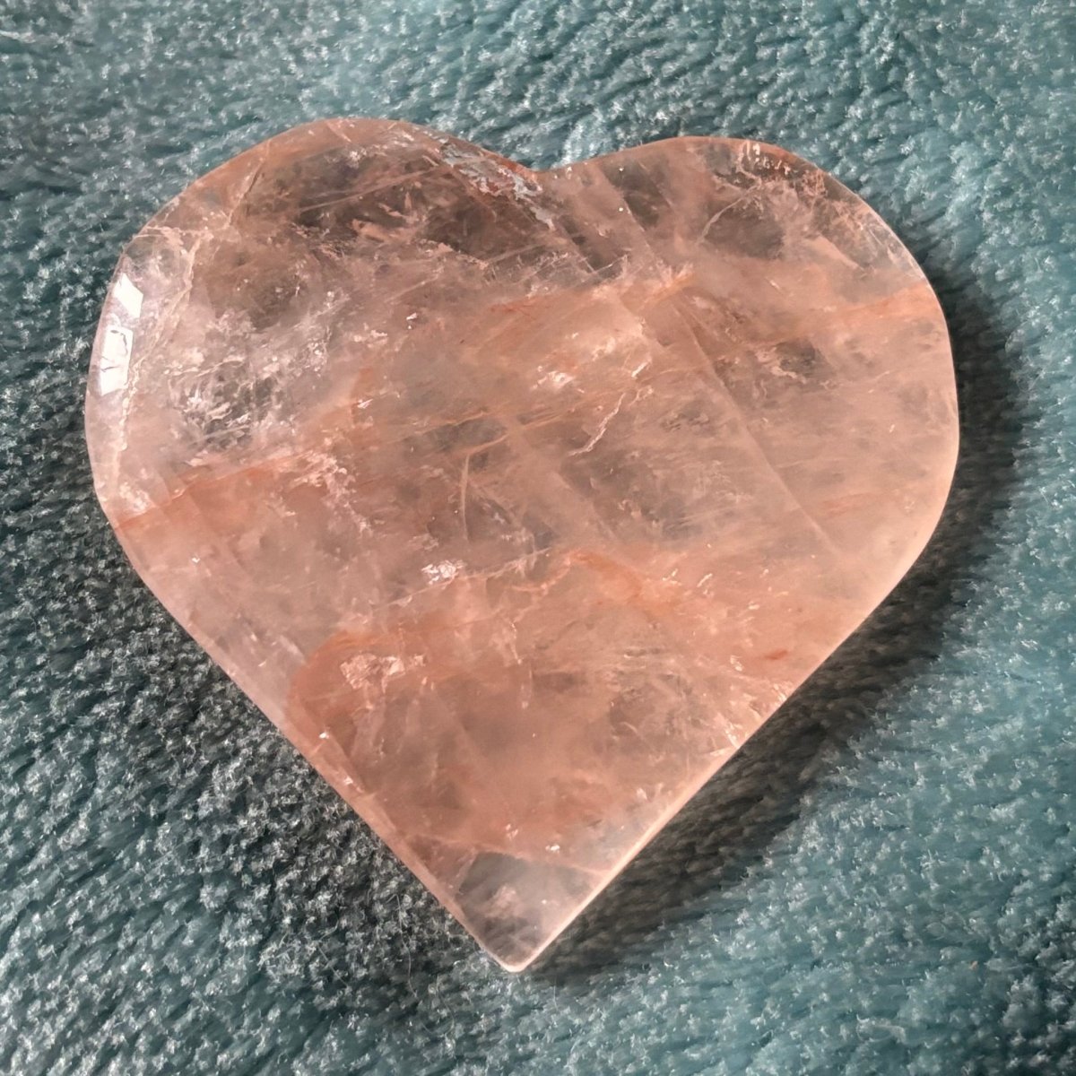 Fire Quartz Heart Crystal - Witch, Pagan, Witchcraft, Spiritual