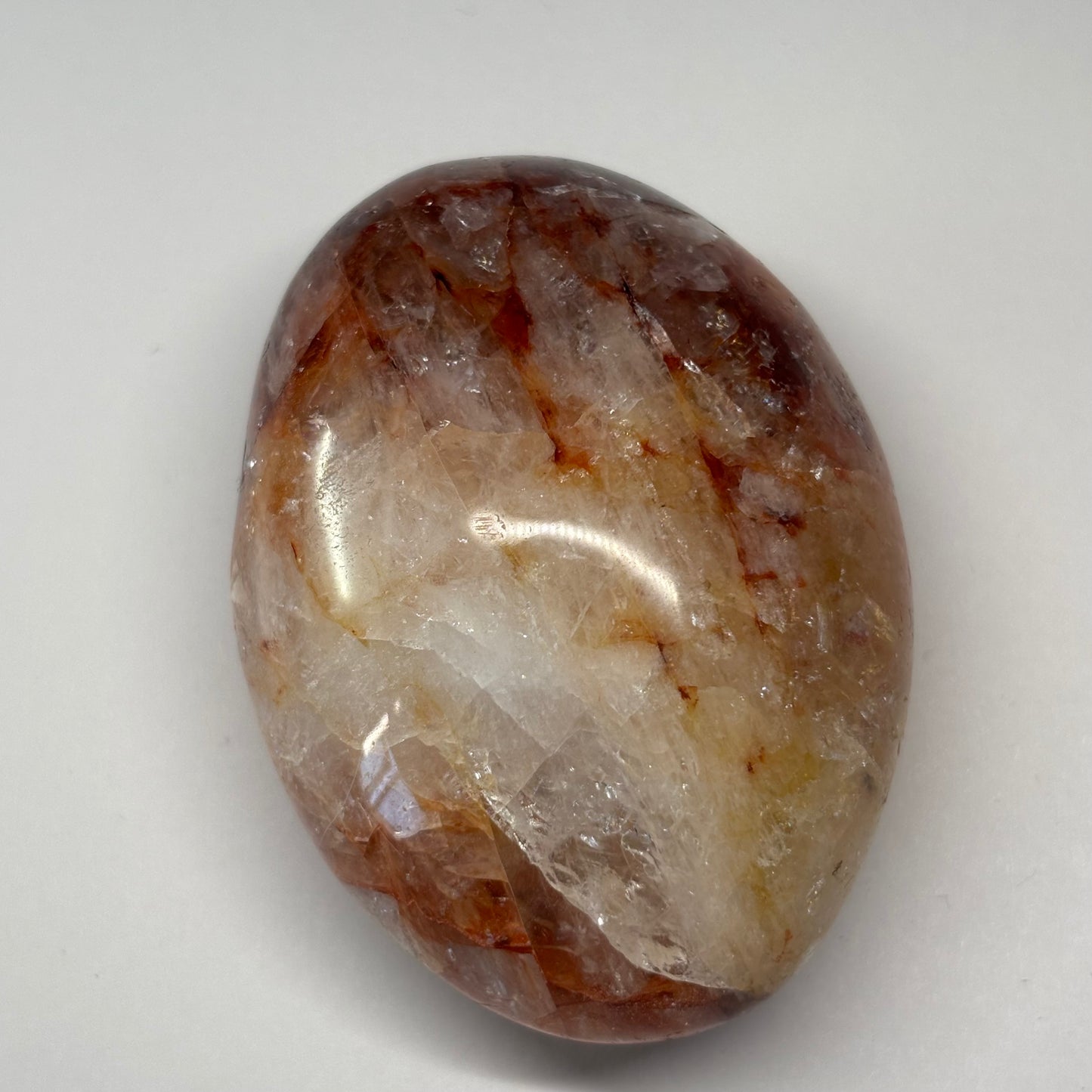 Fire Quartz, Worry Stone, Healing Crystal, Frontal