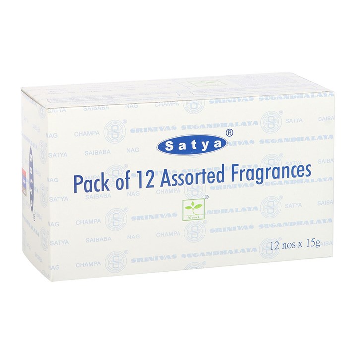 12 Packs of Assorted Fragrance Incense Sticks by Satya N/A