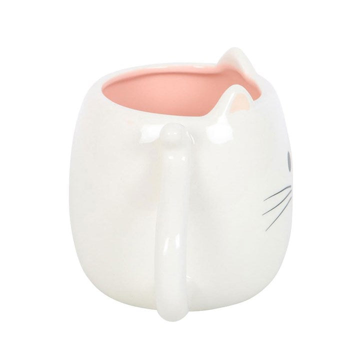White Cat Shaped Mug N/A