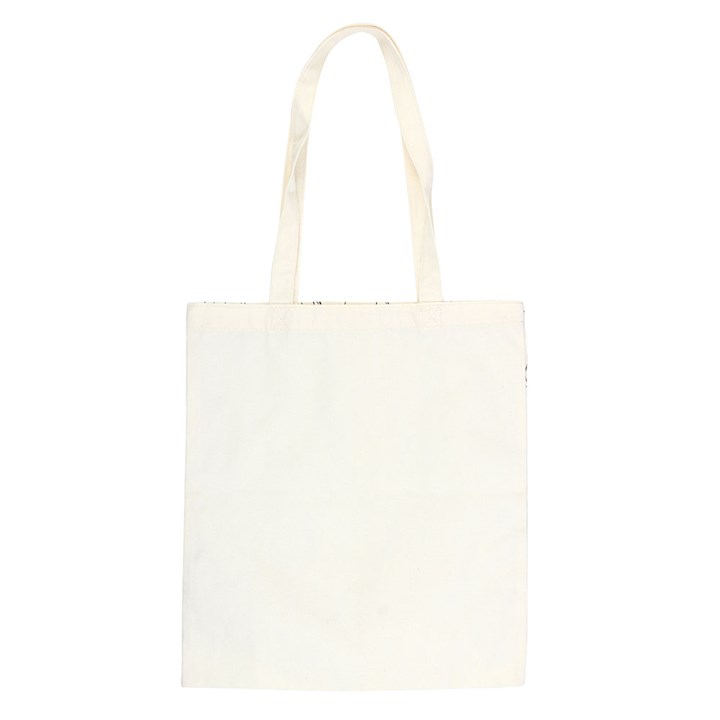 White Cat Print Polycotton Tote Bag N/A