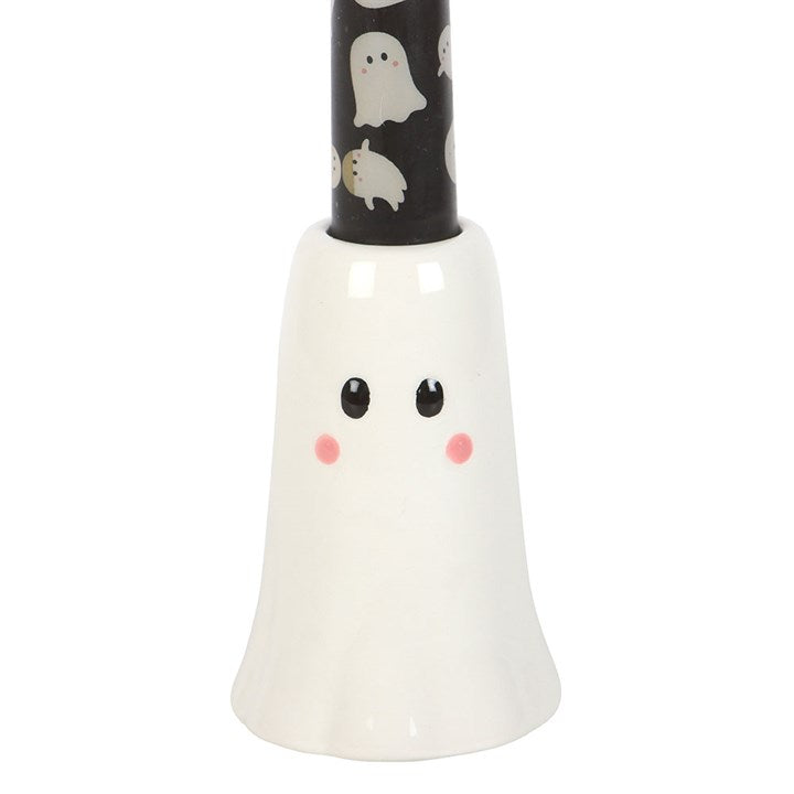 Sweet Ghost Candle Holder with Taper Candle N/A