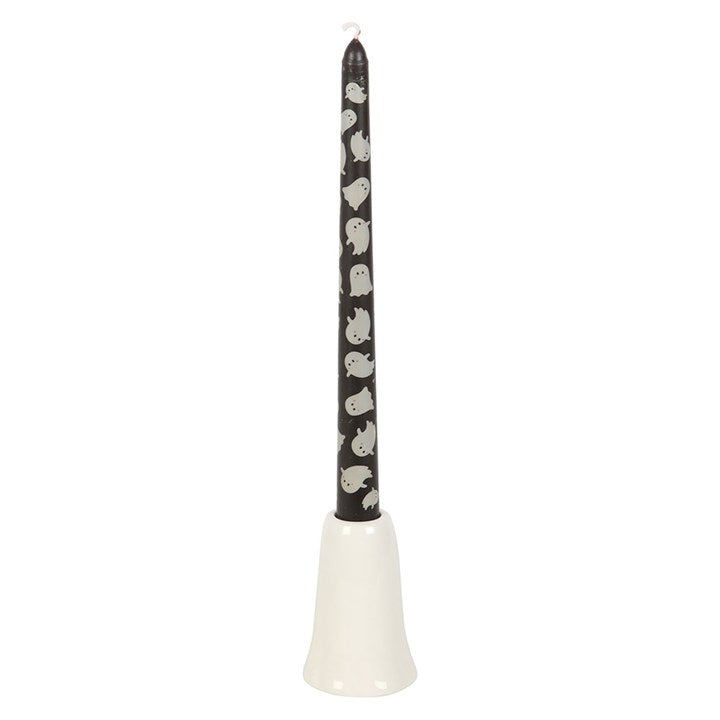 Sweet Ghost Candle Holder with Taper Candle N/A