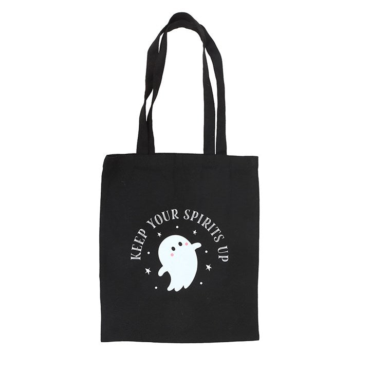 Keep Your Spirits Up Ghost Polycotton Tote Bag N/A
