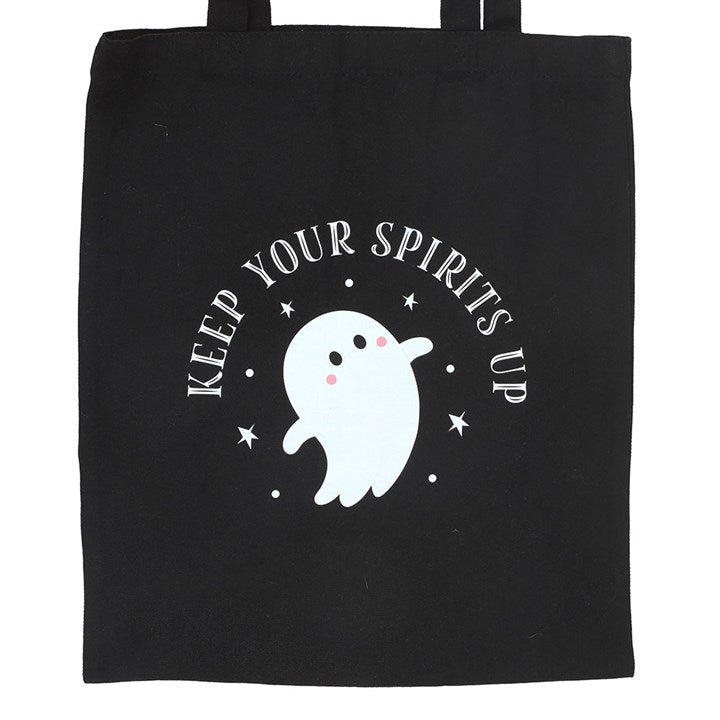 Keep Your Spirits Up Ghost Polycotton Tote Bag N/A