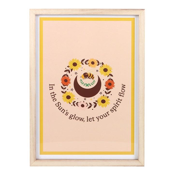 Let Your Spirit Flow Framed Wall Art Print Front Yellow White