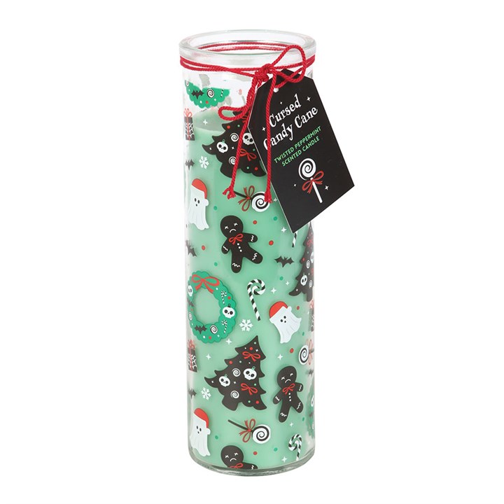 Merry Creepmas Cursed Candy Cane Tube Candle N/A