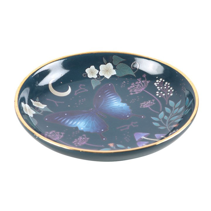 Round Midnight Moth Trinket Dish N/A