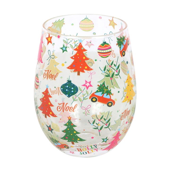Nostalgic Christmas Print Stemless Glass N/A