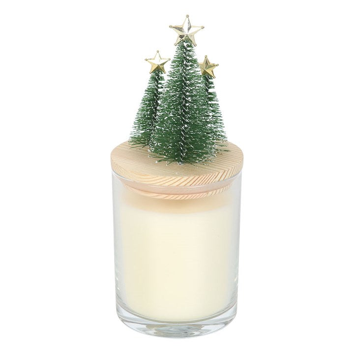 Bah Humbug Orange & Clove Glass Candle with Tree N/A