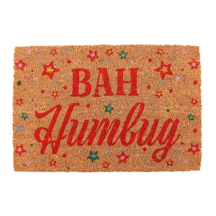 Natural Bah Humbug Christmas Doormat N/A