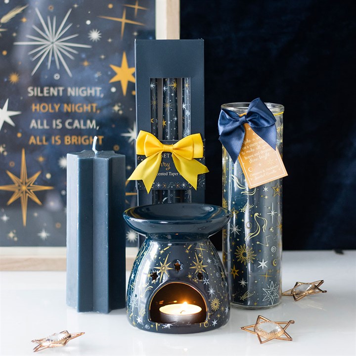 Blue Starry Night Oil Burner and Wax Warmer N/A