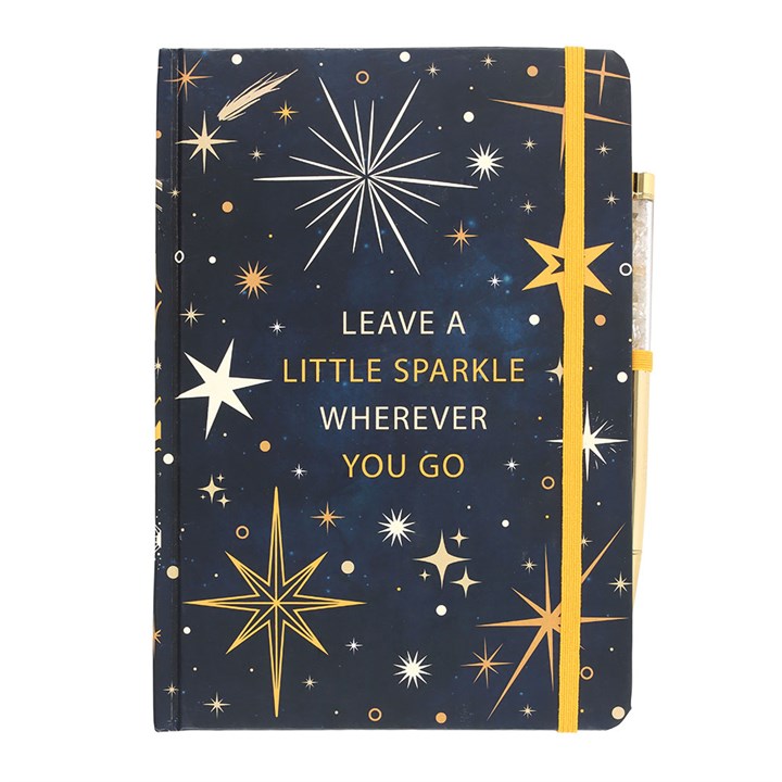 Leave A Little Sparkle A5 Notebook with Citrine Pen N/A