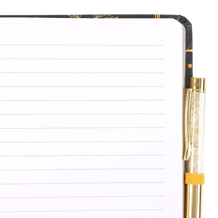 Leave A Little Sparkle A5 Notebook with Citrine Pen N/A