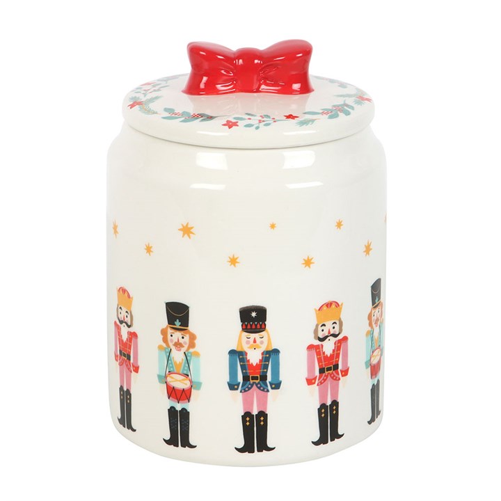 Nutcracker Storage Jar with Bow N/A