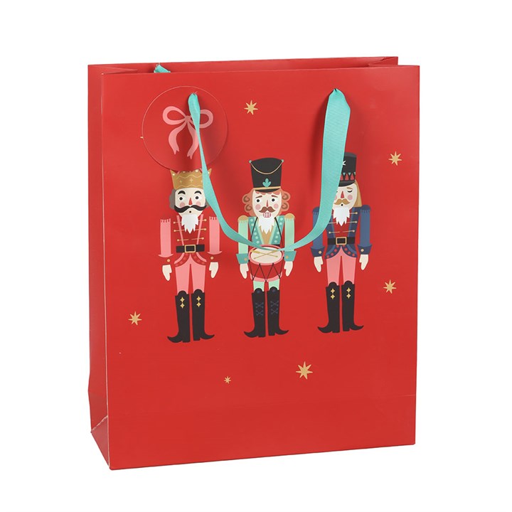 23cm Red Nutcracker Gift Bag N/A