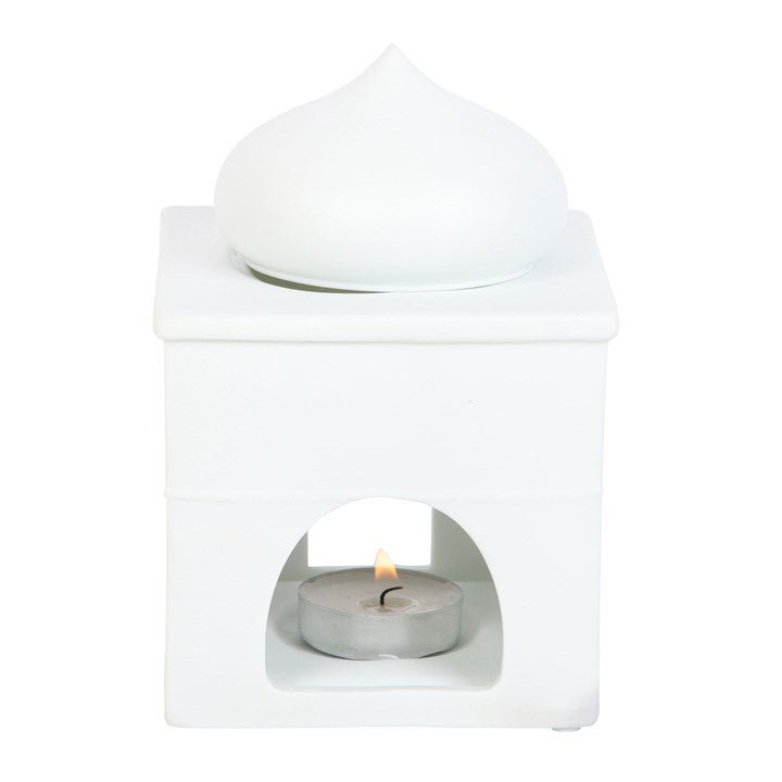 Off White Mosque Oil Burner and Incense Cone Holder N/A