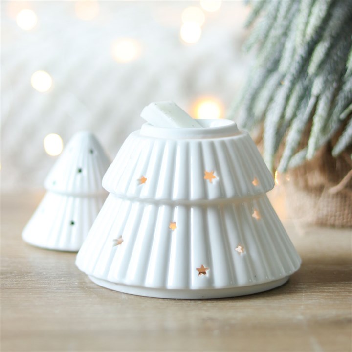 White Christmas Tree Oil Burner N/A