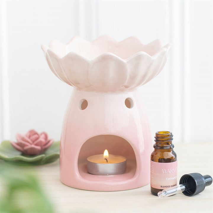 Pink Water Lily Oil Burner and Wax Warmer N/A