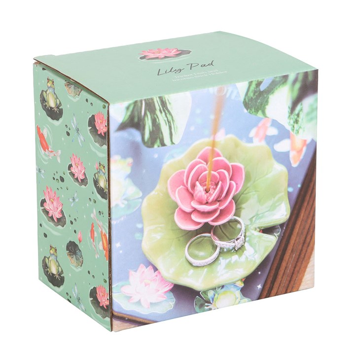 Lily Pad Trinket Dish and Incense Stick Holder N/A