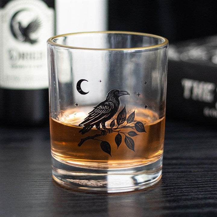 Perched Raven Drinking Glass N/A