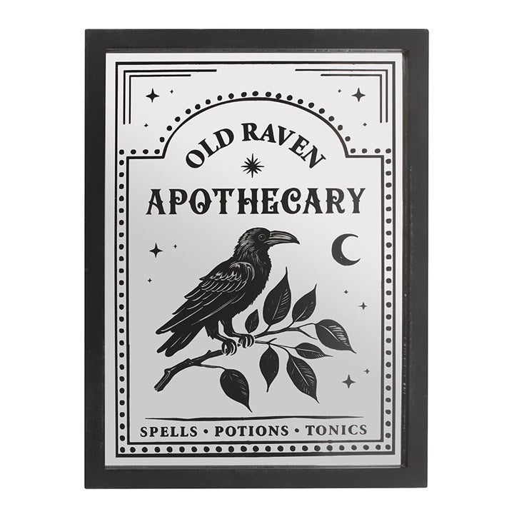Old Raven Apothecary Mirrored Wall Art N/A