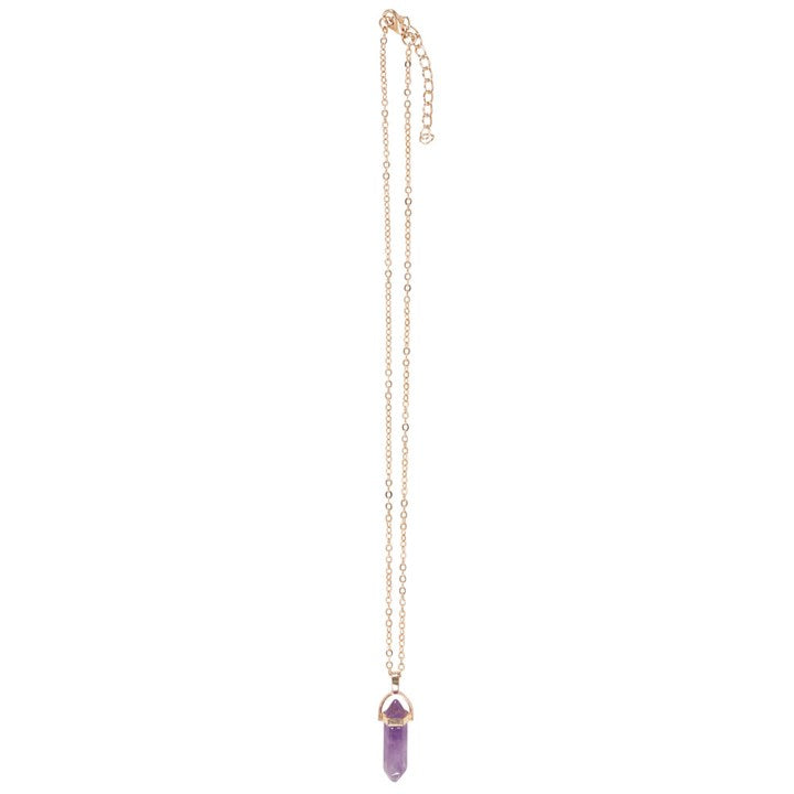 Amethyst Crystal Necklace Card N/A