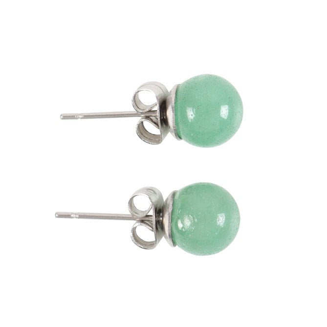 Aventurine Semi Precious Crystal Earrings N/A