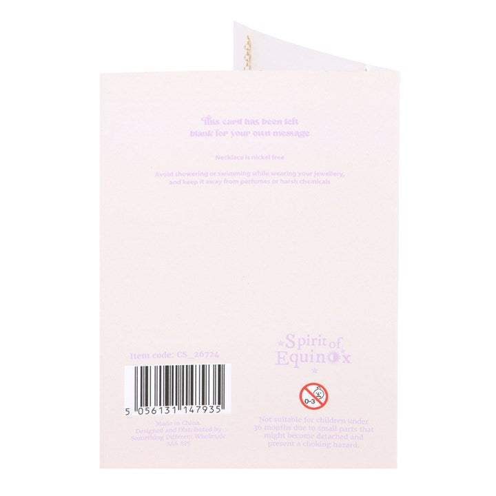 The Moon Celestial Amethyst Necklace Card N/A