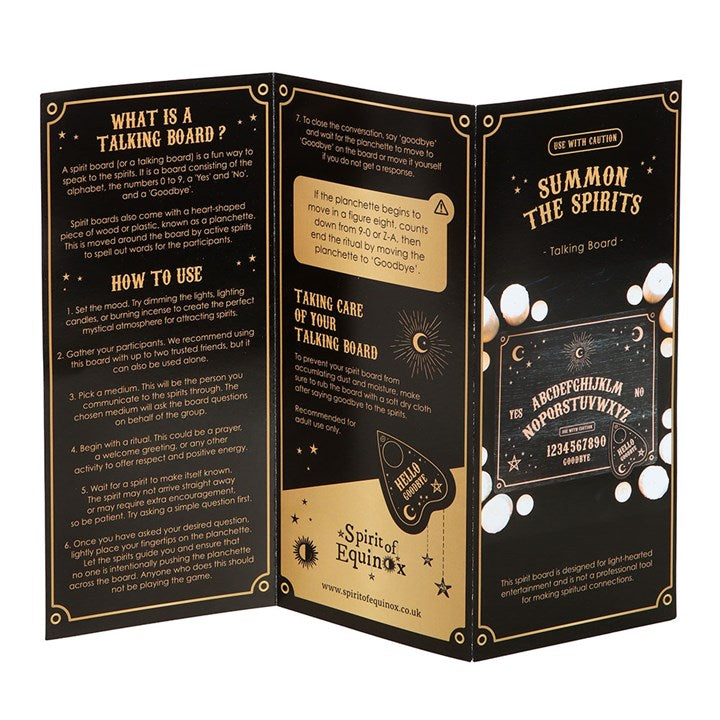 Black Talking Board with Planchette N/A