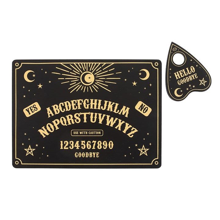 Black Talking Board Placemat and Coaster Set N/A