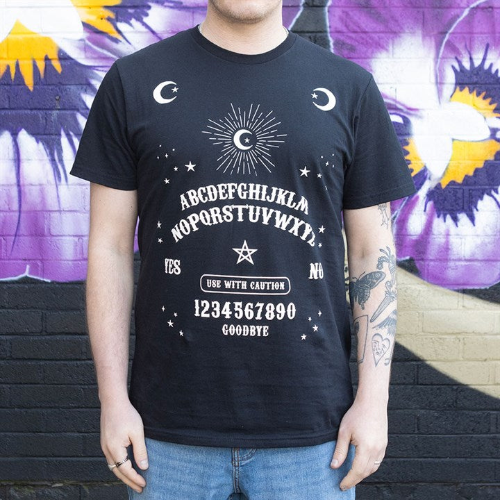Black Talking Board Unisex T-shirt Size S N/A