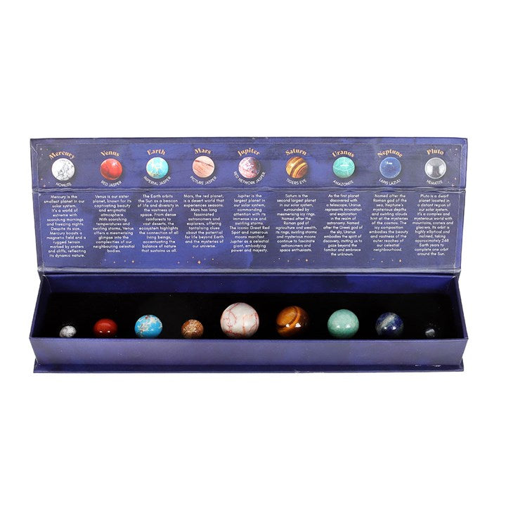 Solar System Gemstone Crystal Sphere Set N/A