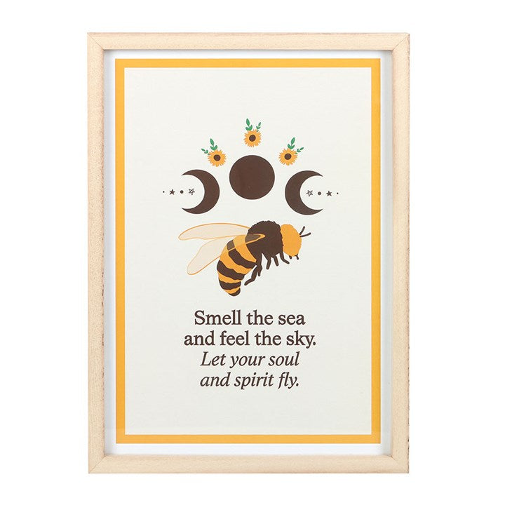 Summer Solstice Bee Framed Wall Art Print N/A