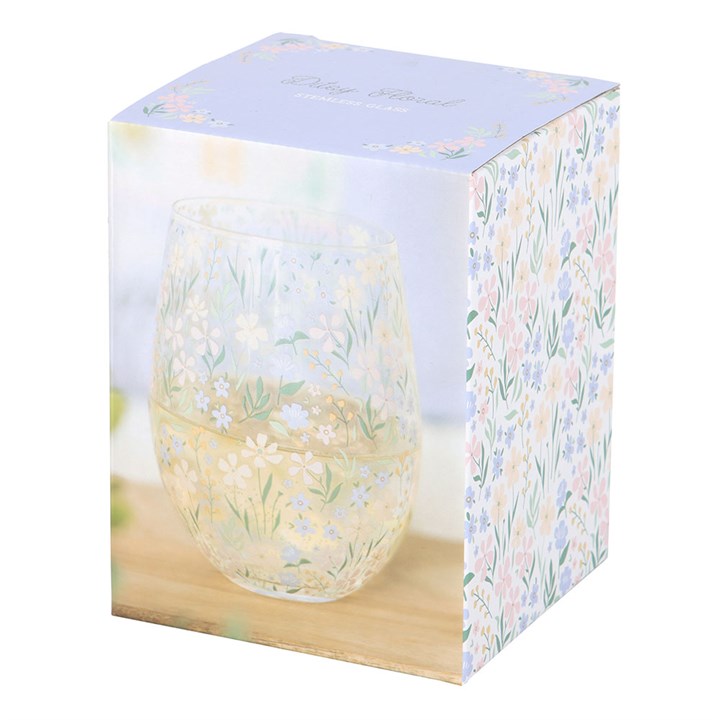 Ditsy Floral Print Stemless Glass N/A