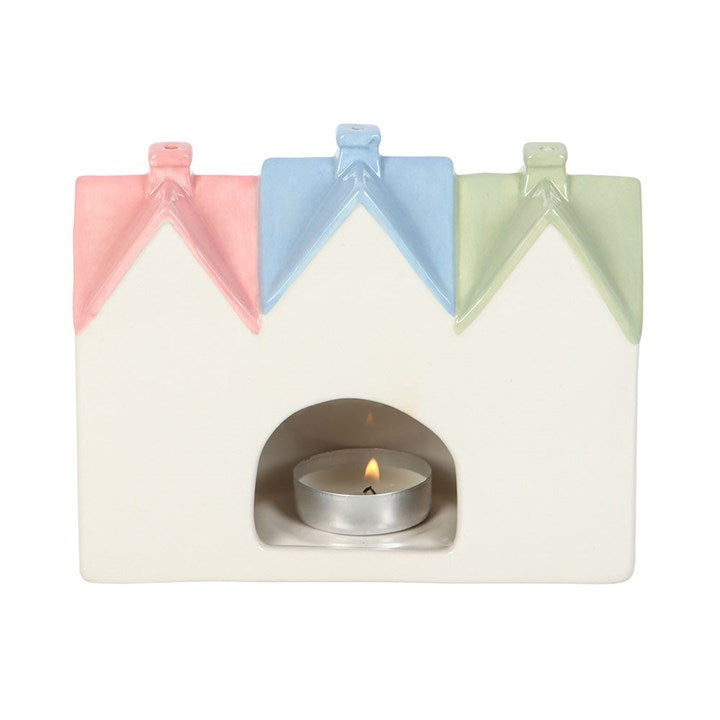 Pastel House Incense Cone Burner and Tealight Holder N/A